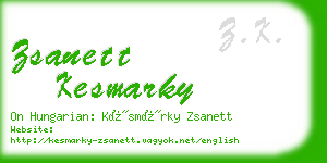 zsanett kesmarky business card